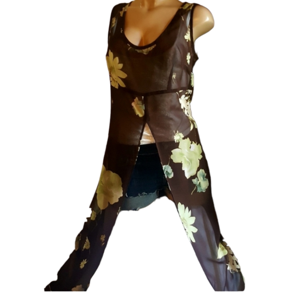 Hugo Buscati Collection floral sheer cover up 6
